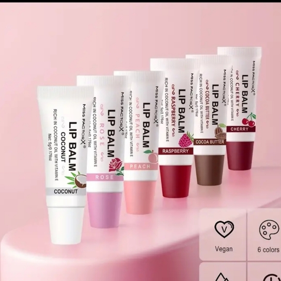 None Other - 5 Random Lip Balms With Coconut And Vitamin E